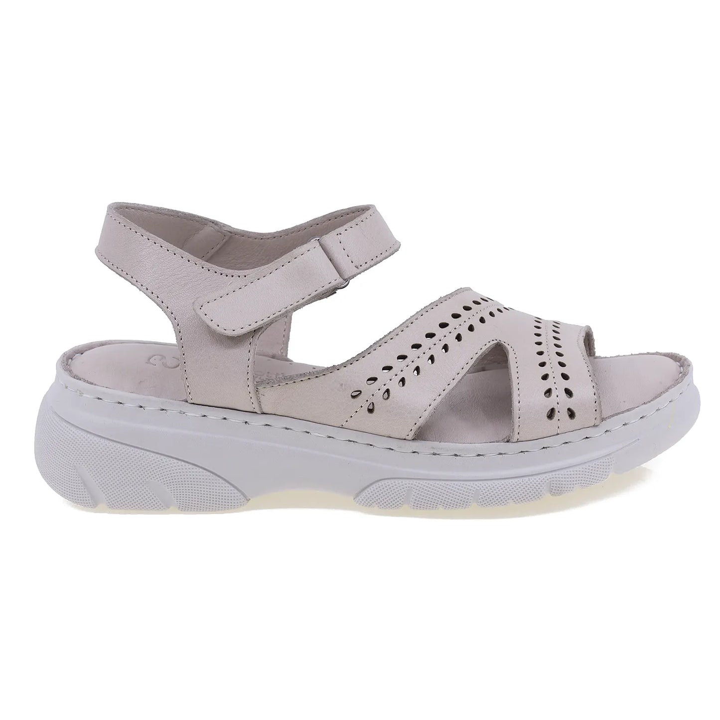 Sandale dama casual Anna Viotti piele naturala D60-376 gri