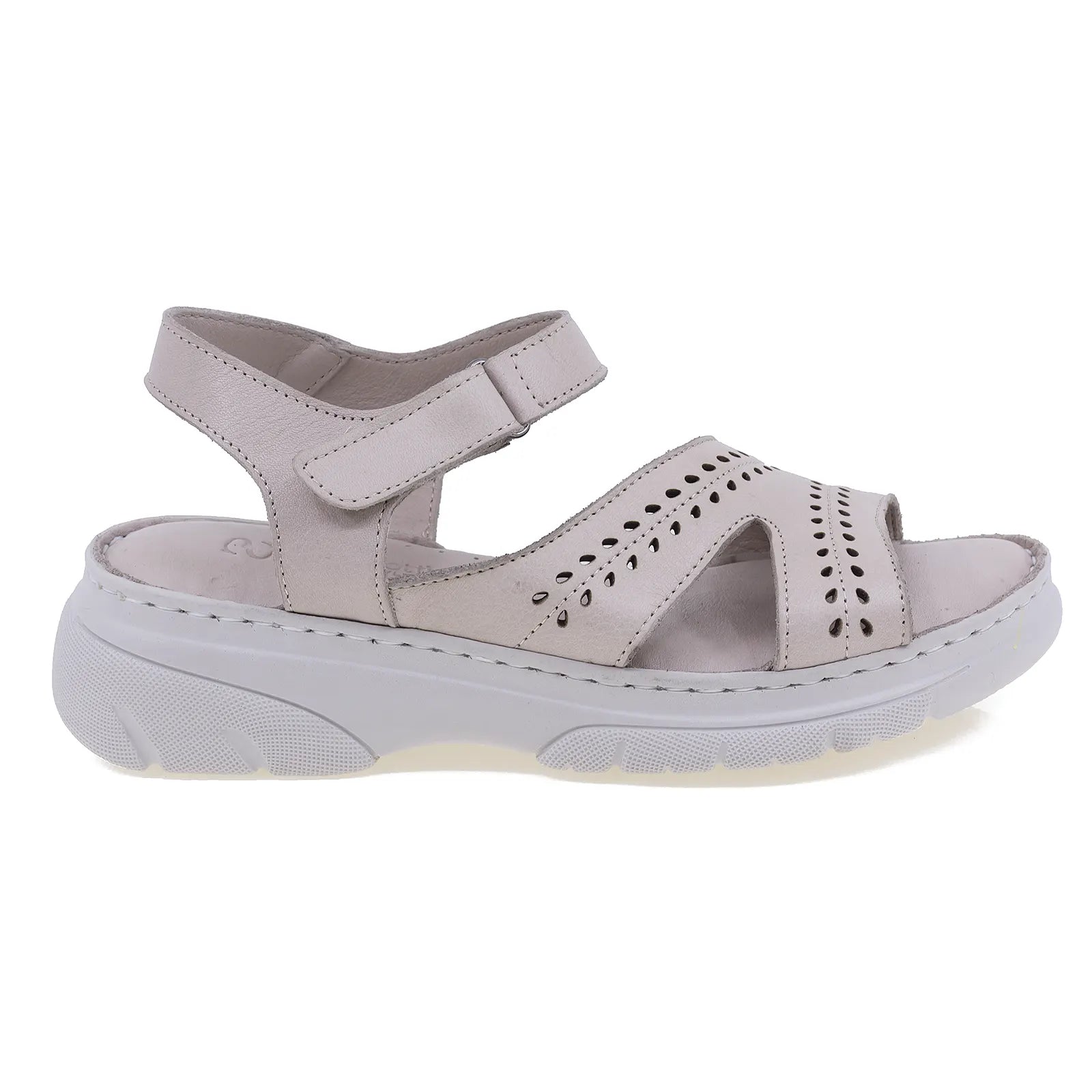 Sandale dama casual Anna Viotti piele naturala D60-376 gri
