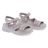 Sandale dama casual Anna Viotti piele naturala D60-376 gri
