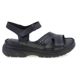 Sandale dama casual Anna Viotti piele naturala D60-376 negru