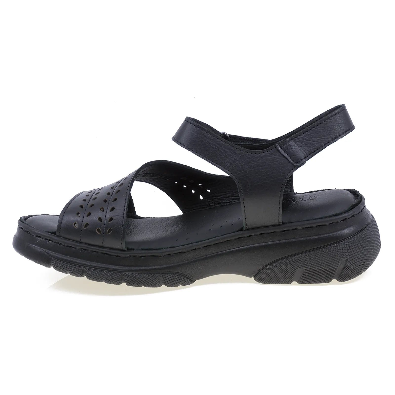 Sandale dama casual Anna Viotti piele naturala D60-376 negru