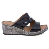 Papuci dama casual Anna Viotti piele naturala D72-609 negru