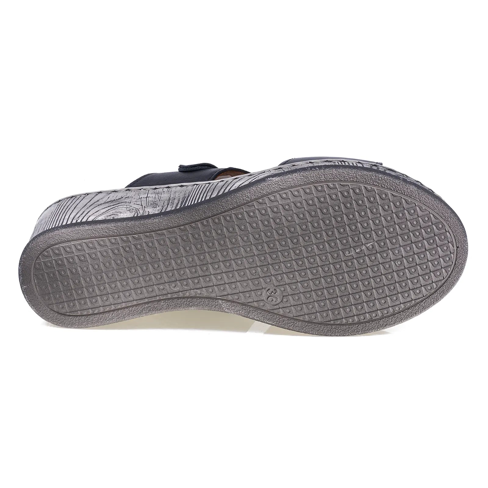 Papuci dama casual Anna Viotti piele naturala D72-609 negru-5