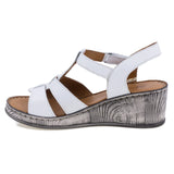 Sandale dama casual Anna Viotti piele naturala D72-611 alb