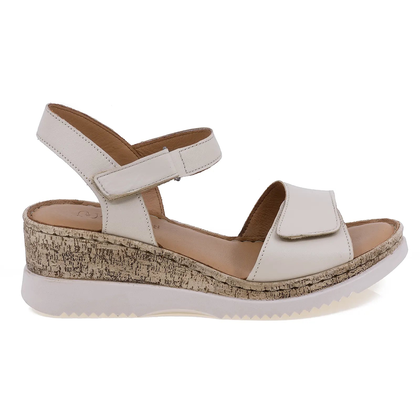 Sandale dama casual Anna Viotti piele naturala D72-701 bej