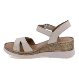 Sandale dama casual Anna Viotti piele naturala D72-701 bej