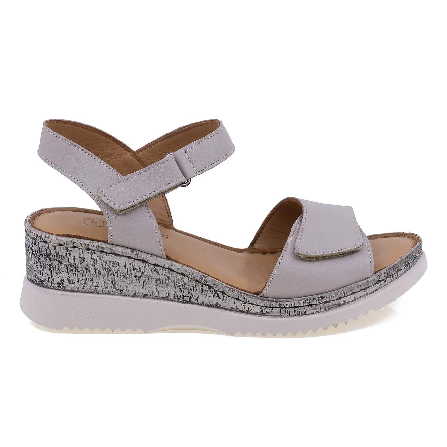 Sandale dama casual Anna Viotti piele naturala D72-701 gri