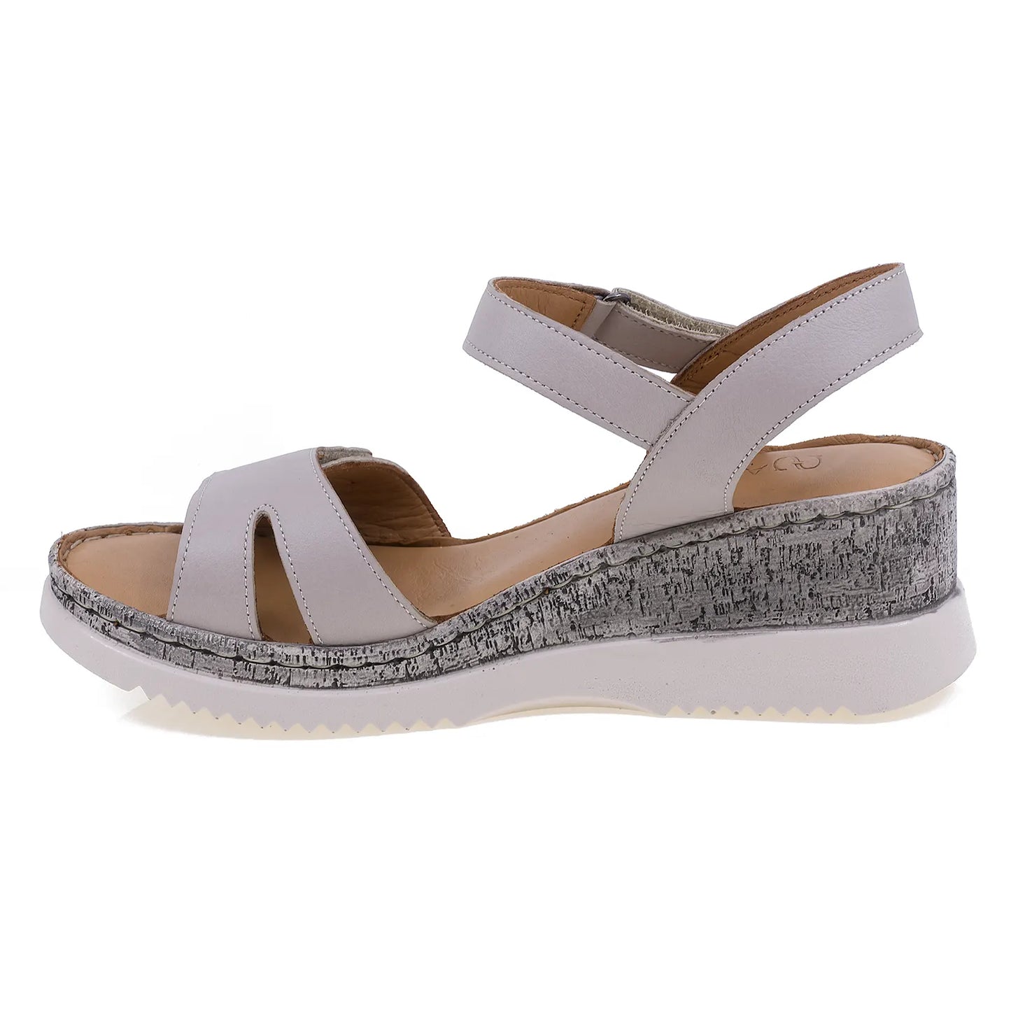 Sandale dama casual Anna Viotti piele naturala D72-701 gri
