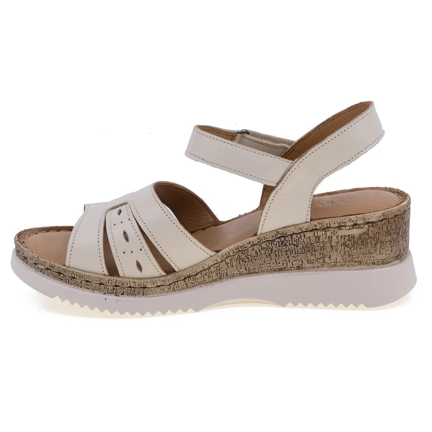 Sandale dama casual Anna Viotti piele naturala D72-702 bej