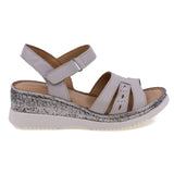 Sandale dama casual Anna Viotti piele naturala D72-702 gri