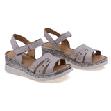 Sandale dama casual Anna Viotti piele naturala D72-702 gri