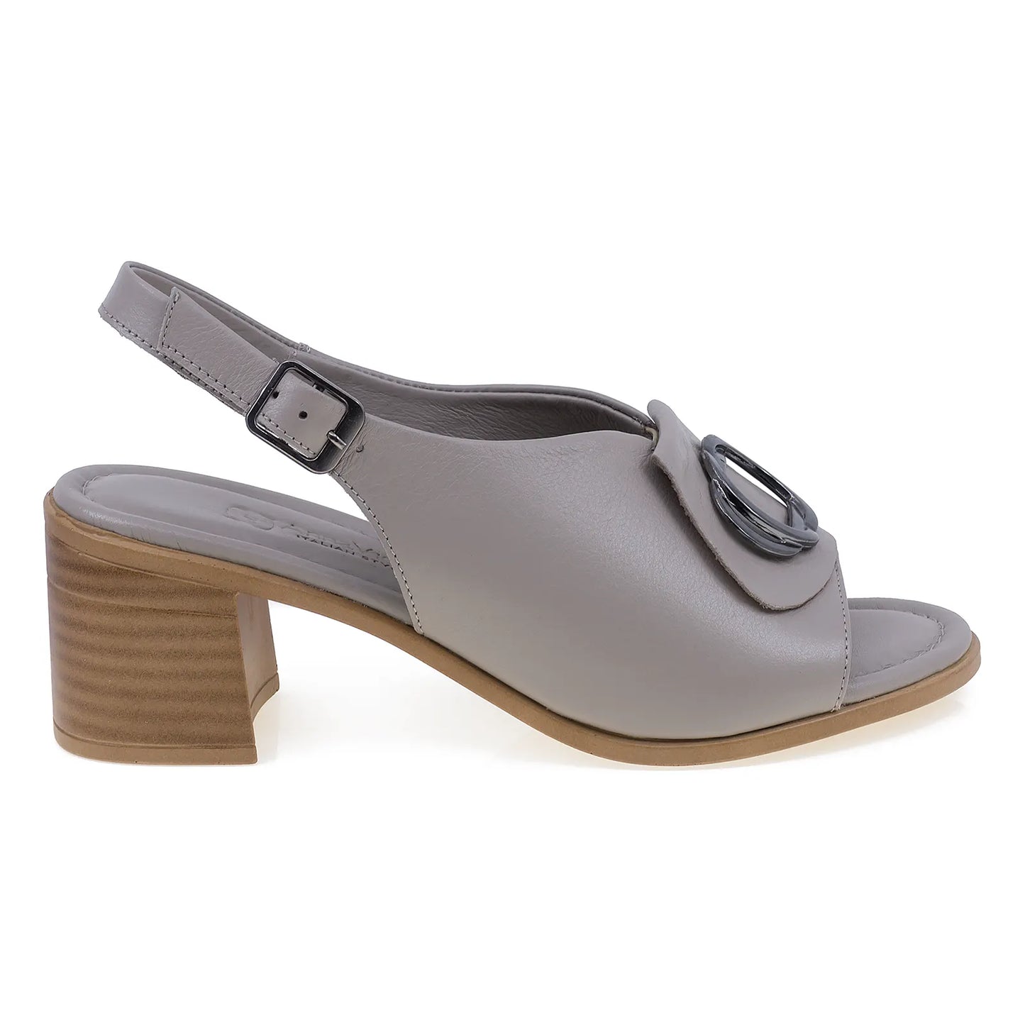 Sandale dama casual Anna Viotti piele naturala D73-647 gri