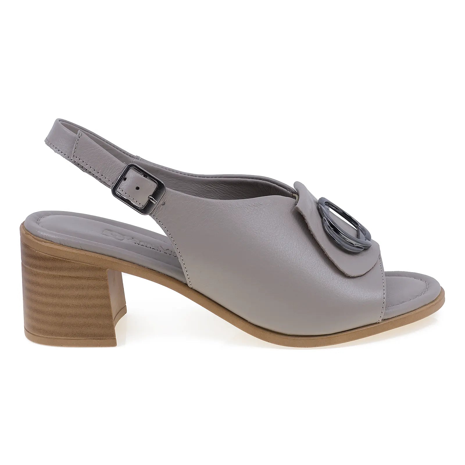 Sandale dama casual Anna Viotti piele naturala D73-647 gri