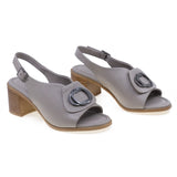 Sandale dama casual Anna Viotti piele naturala D73-647 gri
