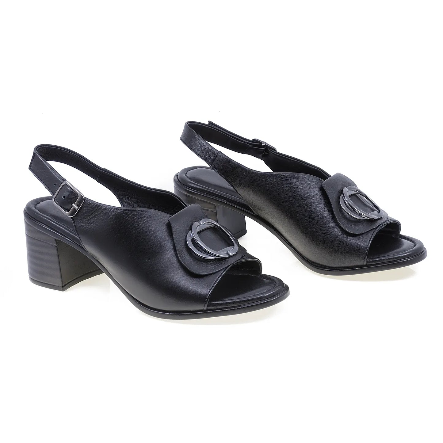 Sandale dama casual Anna Viotti piele naturala D73-647 negru