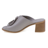 Papuci dama casual Anna Viotti piele naturala D73-903 gri