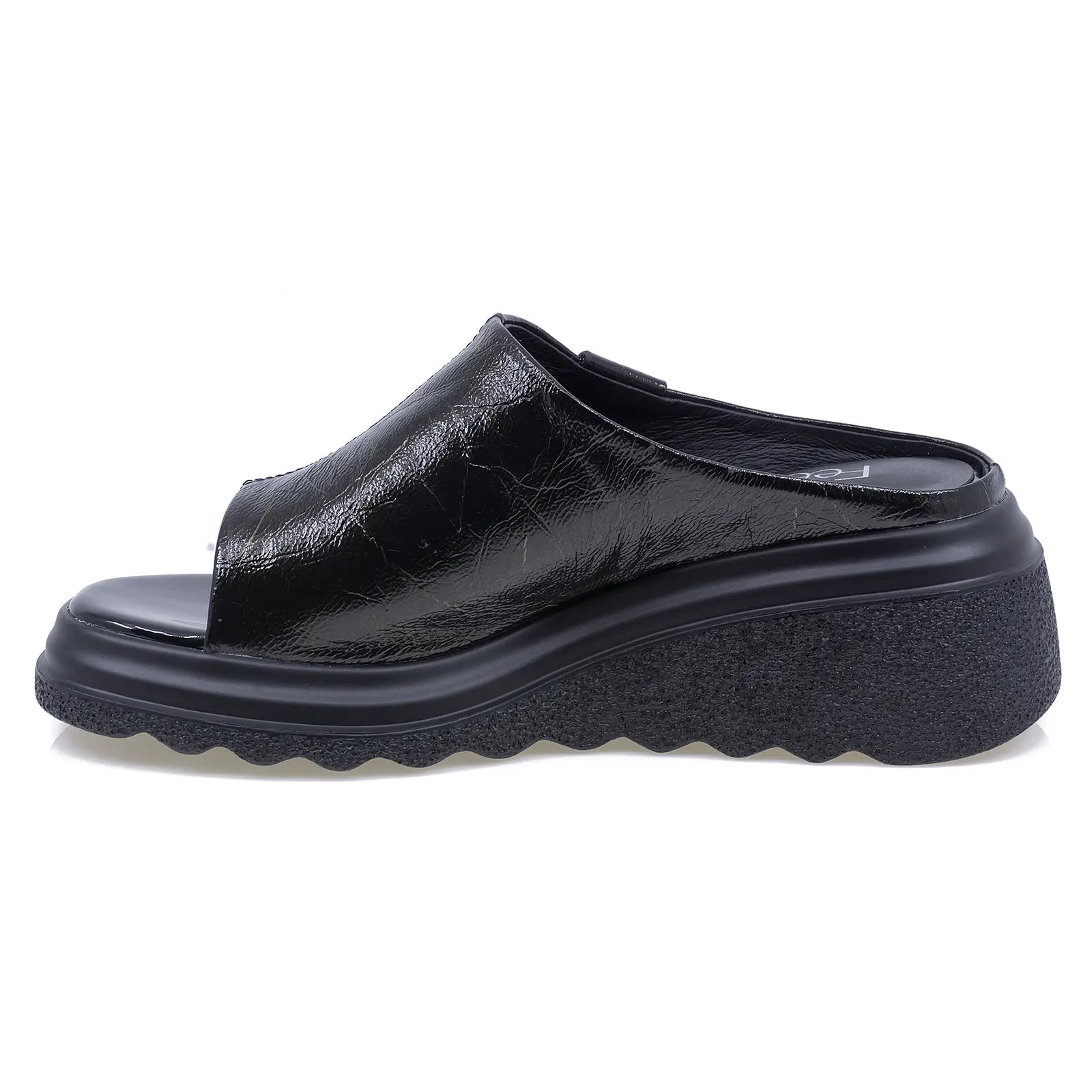 Papuci dama casual Feeling piele naturala DH100-8379 negru