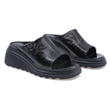 Papuci dama casual Feeling piele naturala DH100-8379 negru