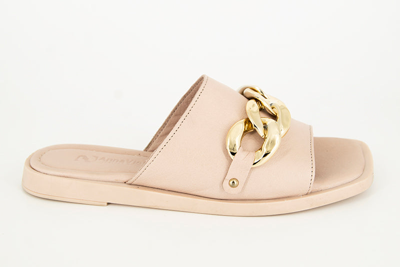 SABOTI DAMA ANNA VIOTTI ROZ DIN PIELE NATURALA 529