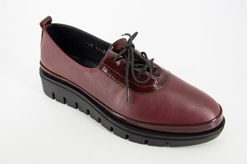 Pantofi  dama ANNA VIOTTI Bordo din piele naturala D3018