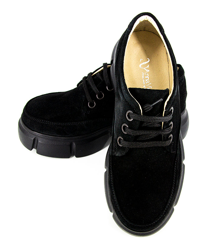 Pantofi dama ANNA VIOTTI Negru Velur din piele naturala D1194