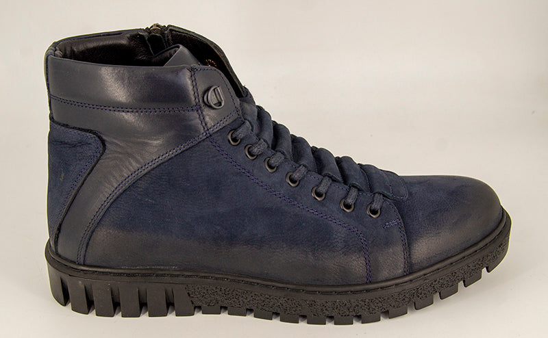 Ghete barbati GORETTI Albastre din piele naturala B9836