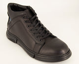 Ghete barbati GORETTI Negre din piele naturala B0469