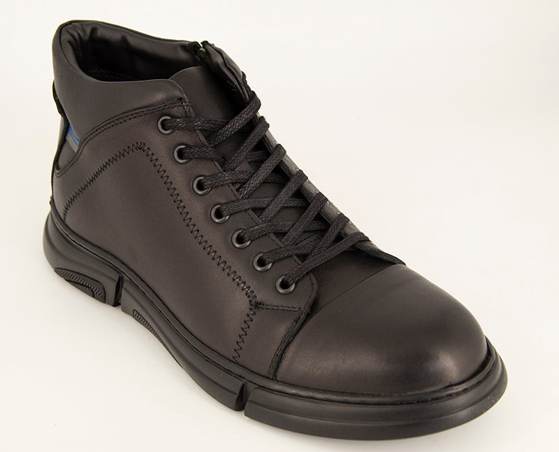 Ghete barbati GORETTI Negre din piele naturala B0469