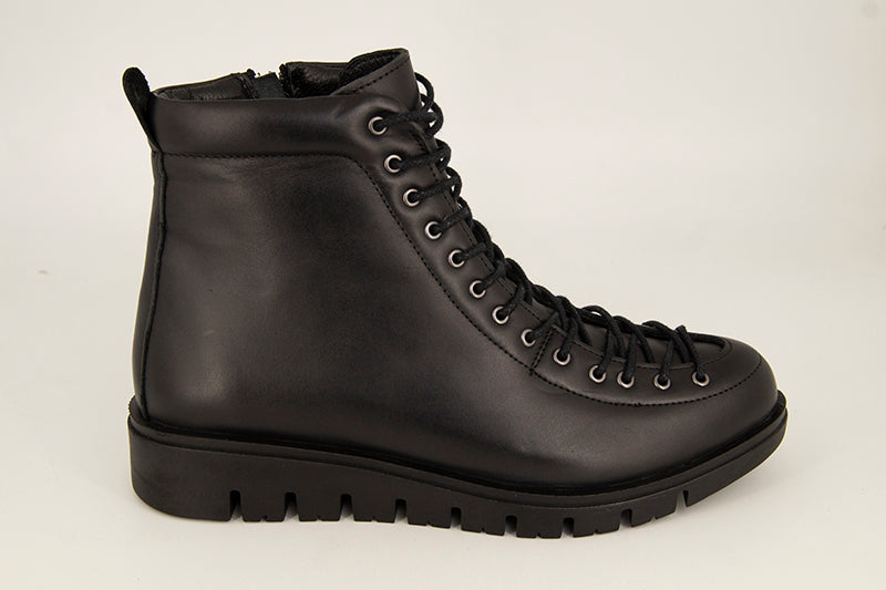 Ghete dama ANNA VIOTTI Negre din piele naturala D1451