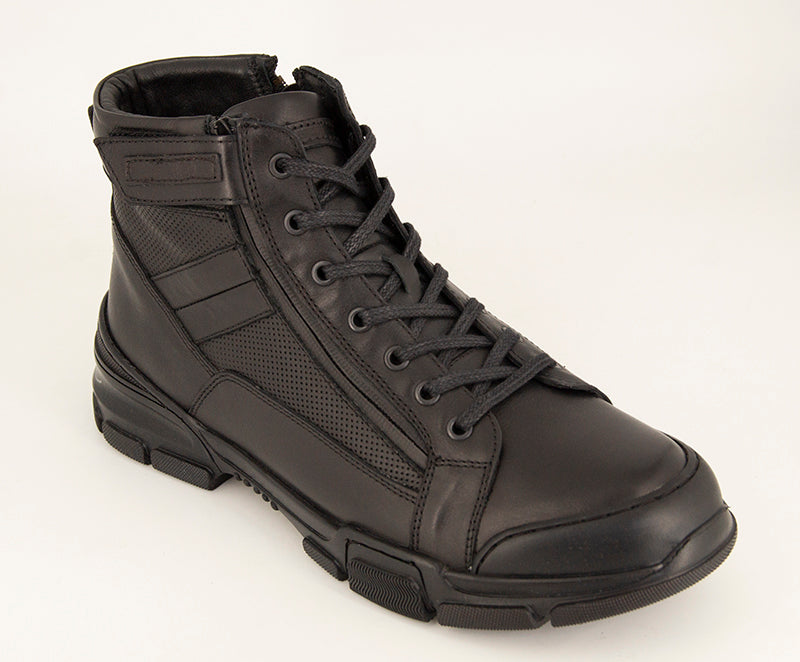 Ghete barbati GORETTI Negre din piele naturala B9800