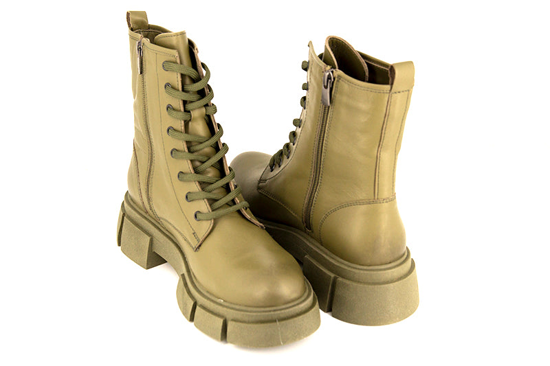 Ghete dama ANNA VIOTTI Verde din piele naturala D2827