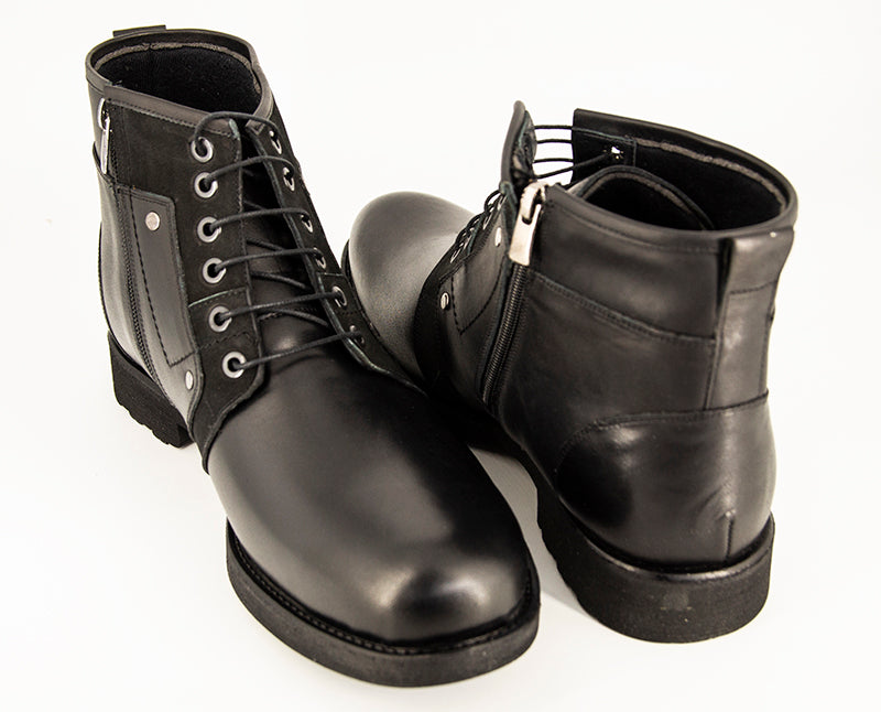 Ghete barbati GORETTI Negre din piele naturala B4145