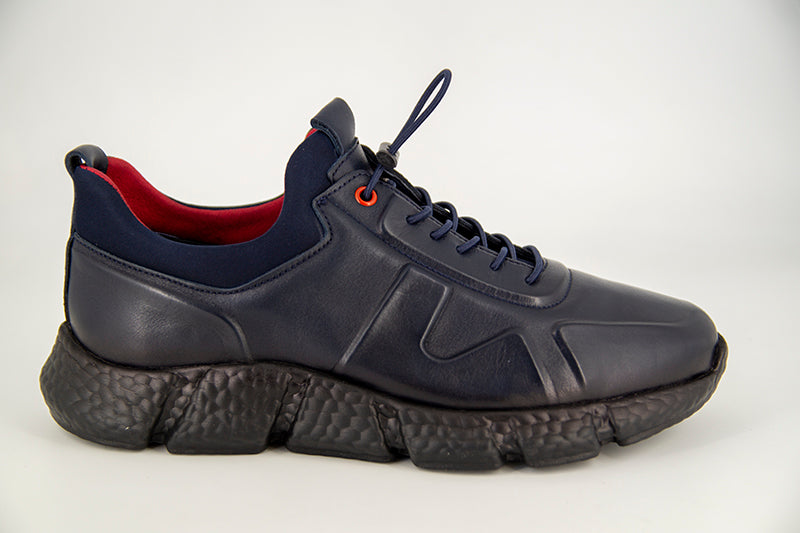 Pantofi GORETTI Albastru din piele naturala B0295