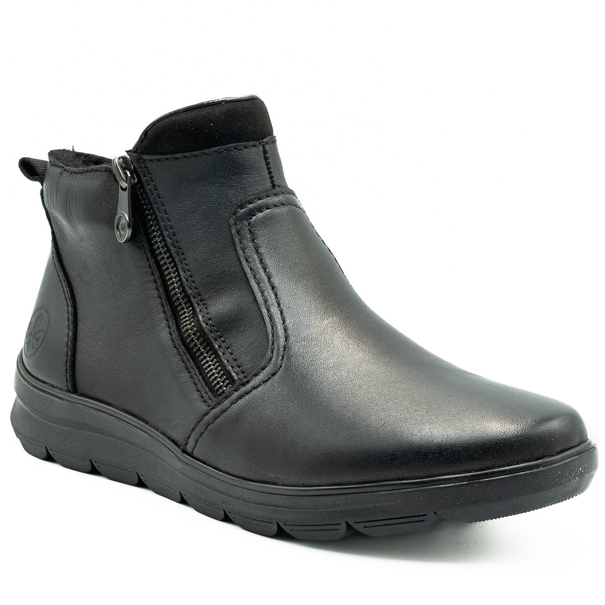 Ghete dama Rieker din piele naturala D 0060 NEGRU 