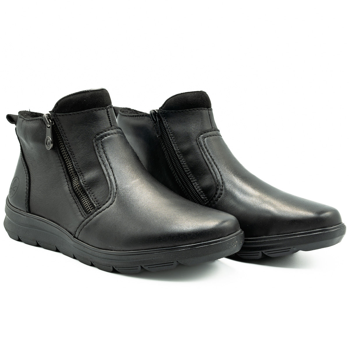 Ghete dama Rieker din piele naturala D 0060 NEGRU 