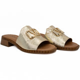 Slapi dama Anna Viotti Din piele naturala D 57-016 auriu