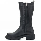 Cizme dama Anna Viotti din piele naturala D 0531 negru