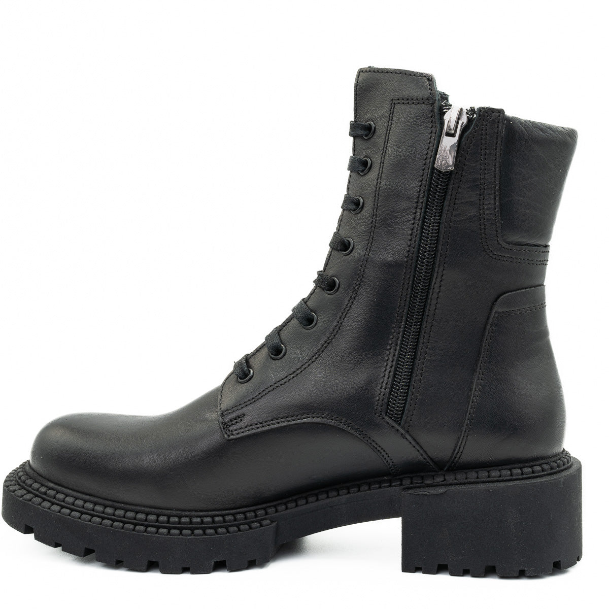 GHETE DAMA ANNA VIOTTI DIN PIELE NATURALA  D 0540 NEGRU 