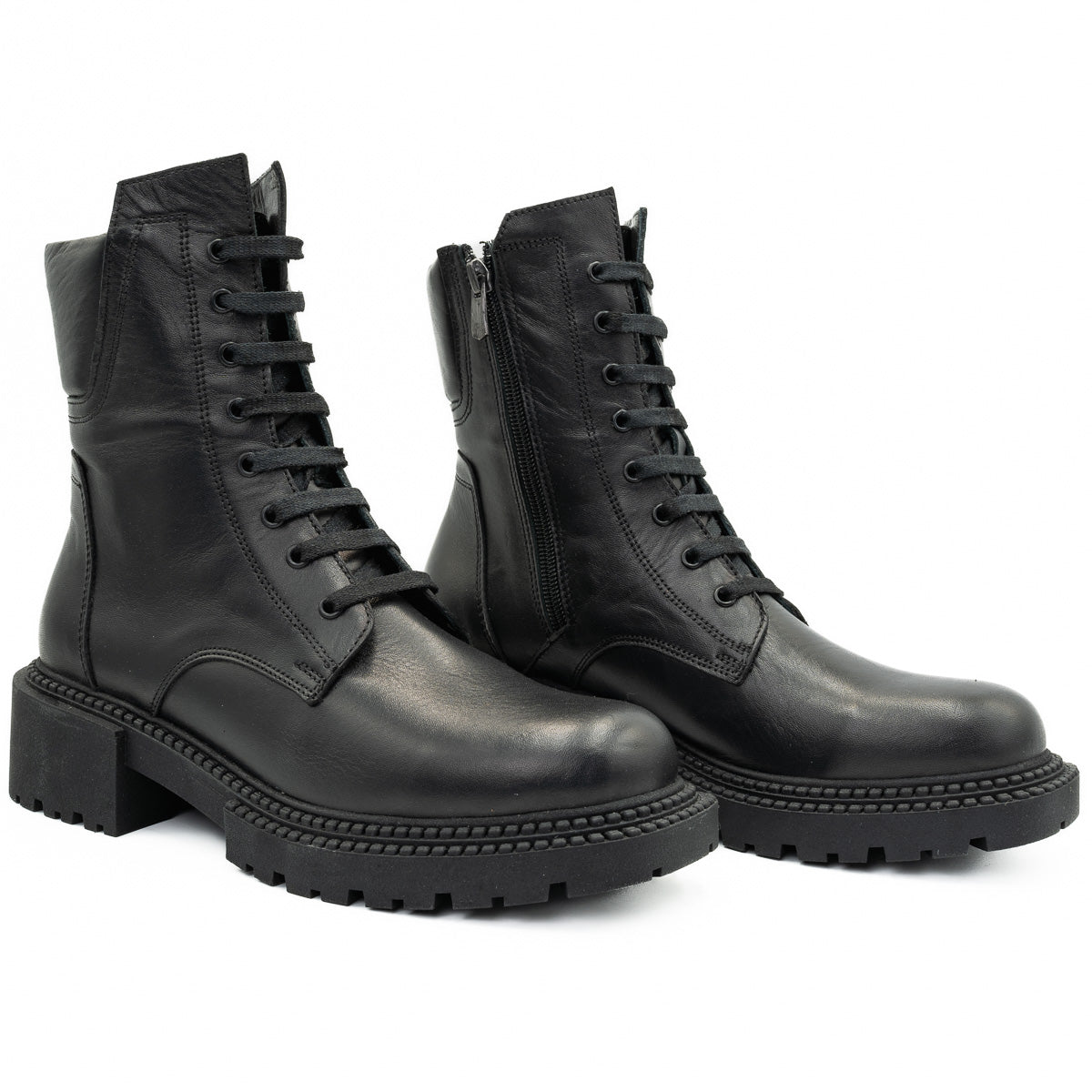 GHETE DAMA ANNA VIOTTI DIN PIELE NATURALA  D 0540 NEGRU 