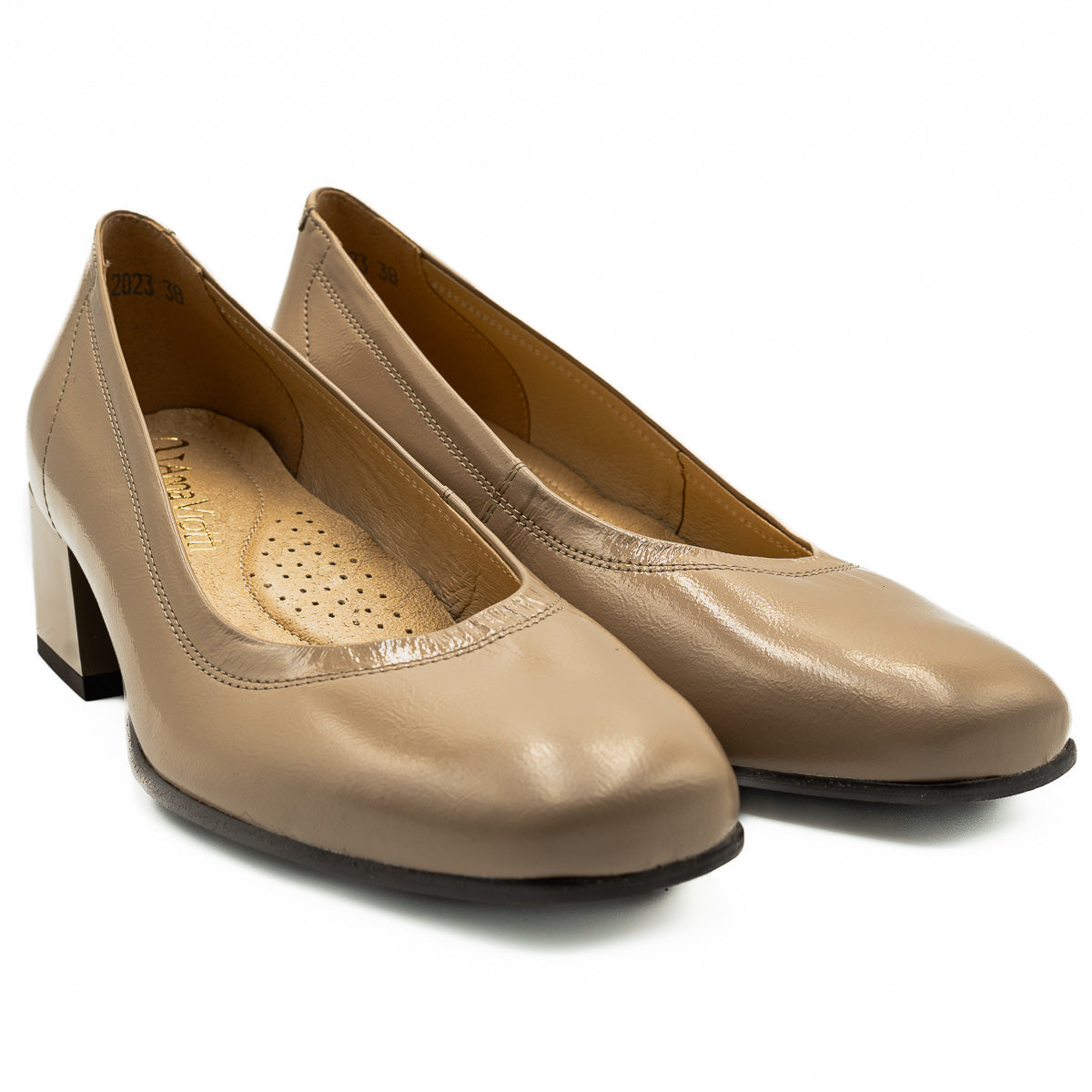 Pantofi dama Anna Viotti din piele naturala D 1017 LAC bej 