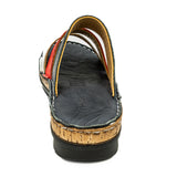 Saboti dama Anna Viotti din piele naturala blu 35-1025