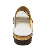 Saboti dama Anna Viotti din piele naturala albi 35-1025