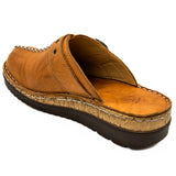 Saboti dama Anna Viotti din piele naturala maro 35-1044