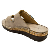 Saboti dama Anna Viotti din piele naturala gri 35-1064