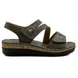 Sandale de dama din piele naturala  D 1077 KAKI 