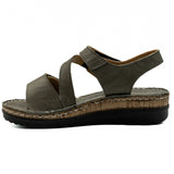 Sandale de dama din piele naturala  D 1077 KAKI 