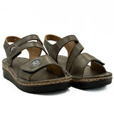 Sandale de dama din piele naturala  D 1077 KAKI 