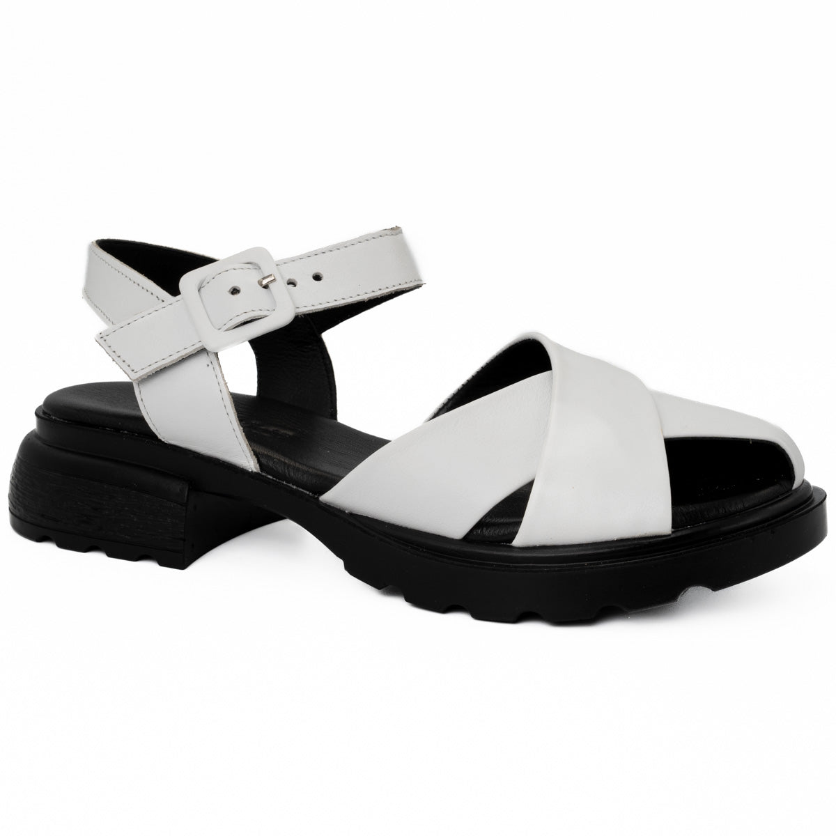 Sandale dama din piele naturala Anna Viotti D 1090 alb