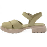 Sandale dama din piele naturala Anna Viotti D 1090 verde