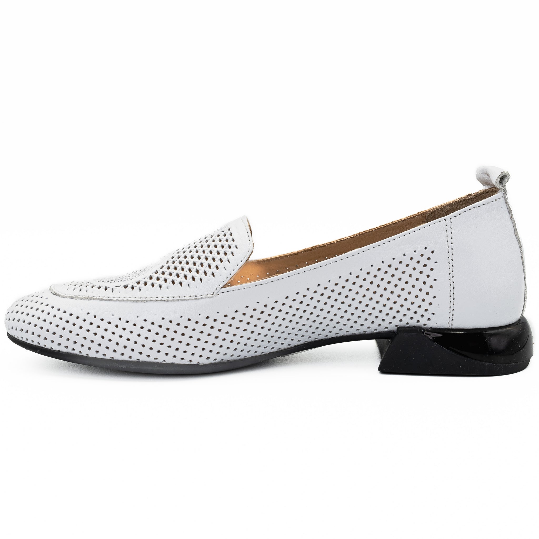 Pantofi dama Anna Viotti din pile naturala D 109 ALB